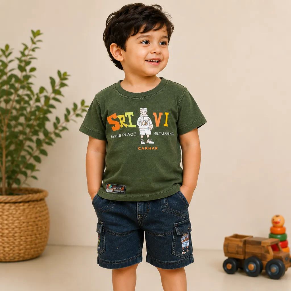 BOYS T-SHIRT & DENIM SHORTS SET (0)
